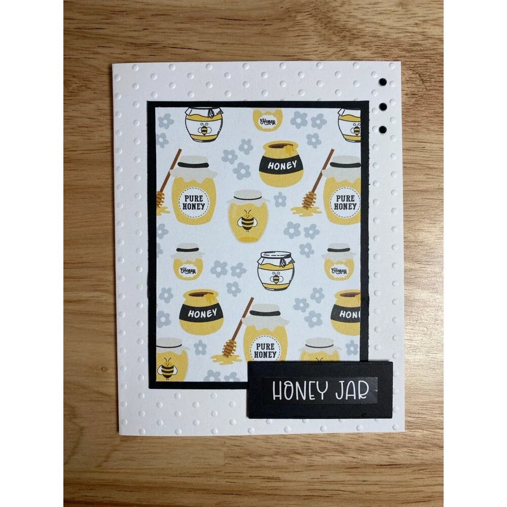 Bee & Flowers Greeting Card – Handmade A2 Card – All Occasion Blank Card